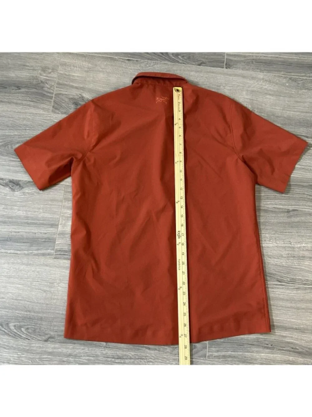 Arc'teryx Shirt Mens Small Orange Skyline Snap Front Zip Pocket Outdoor Hiking